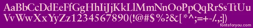 GaramondretrospectivesskBold Font – Pink Fonts on Purple Background