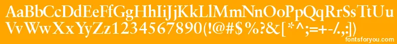 フォントGaramondretrospectivesskBold – オレンジの背景に白い文字