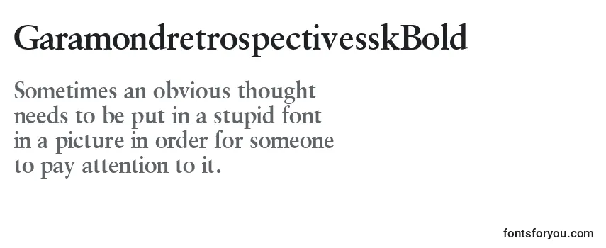 Review of the GaramondretrospectivesskBold Font