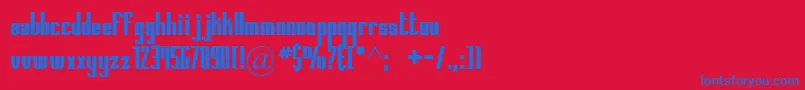 Printedcircuitboard Font – Blue Fonts on Red Background
