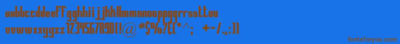 Printedcircuitboard Font – Brown Fonts on Blue Background