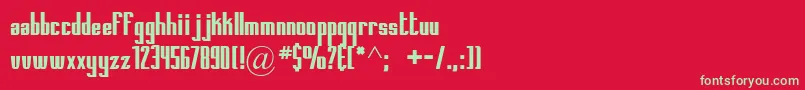 Printedcircuitboard Font – Green Fonts on Red Background