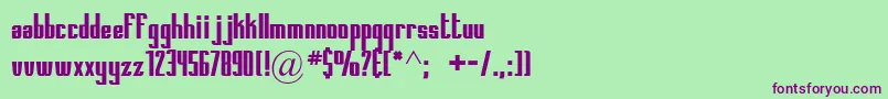 Printedcircuitboard Font – Purple Fonts on Green Background