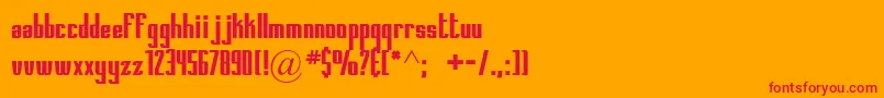 Шрифт Printedcircuitboard – красные шрифты на оранжевом фоне
