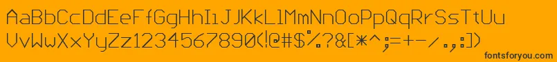 Pcbius Font – Black Fonts on Orange Background