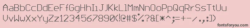 Pcbius Font – Black Fonts on Pink Background