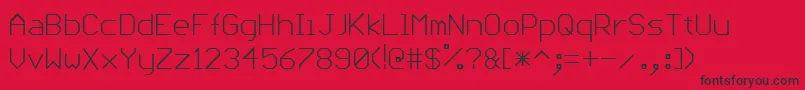 Pcbius Font – Black Fonts on Red Background