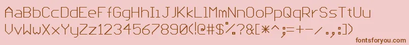 Pcbius Font – Brown Fonts on Pink Background