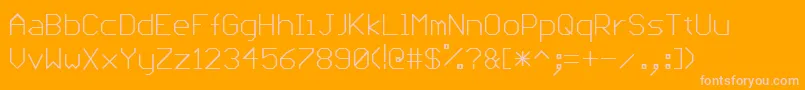 Pcbius Font – Pink Fonts on Orange Background