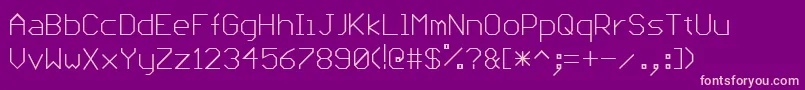 Pcbius Font – Pink Fonts on Purple Background