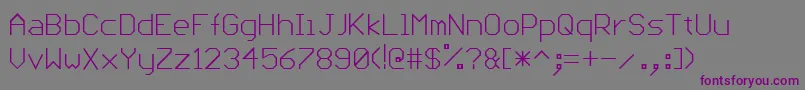 Pcbius Font – Purple Fonts on Gray Background