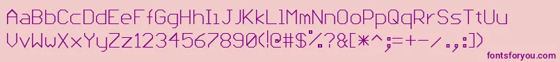 Pcbius Font – Purple Fonts on Pink Background