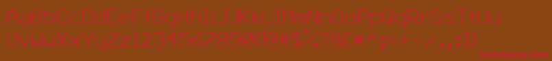 Pcbius Font – Red Fonts on Brown Background