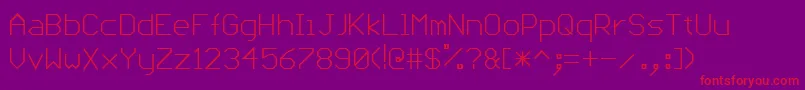 Pcbius Font – Red Fonts on Purple Background