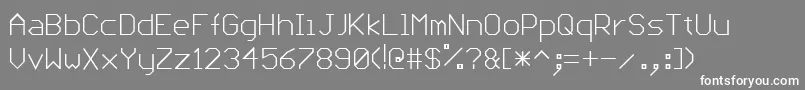 フォントPcbius – 灰色の背景に白い文字