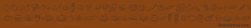 DfDelectablesLetPlain.1.0 Font – Black Fonts on Brown Background