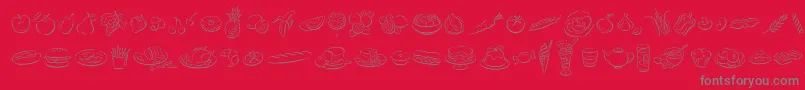 DfDelectablesLetPlain.1.0 Font – Gray Fonts on Red Background