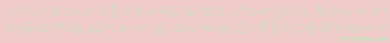 DfDelectablesLetPlain.1.0 Font – Green Fonts on Pink Background