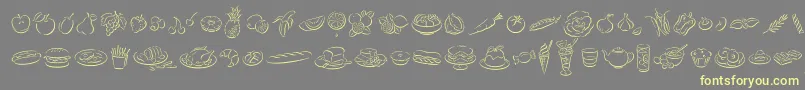 DfDelectablesLetPlain.1.0 Font – Yellow Fonts on Gray Background
