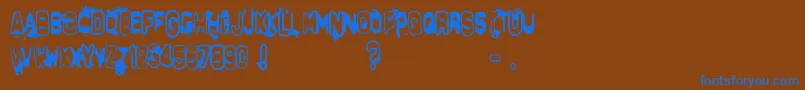 DeltaEcho Font – Blue Fonts on Brown Background