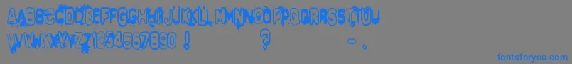 DeltaEcho-Schriftart – Blaue Schriften auf grauem Hintergrund