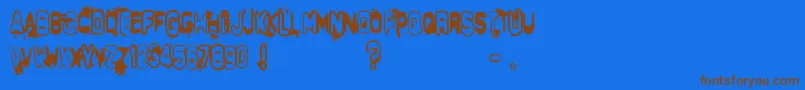 DeltaEcho Font – Brown Fonts on Blue Background