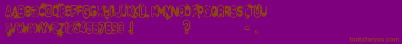 DeltaEcho Font – Brown Fonts on Purple Background