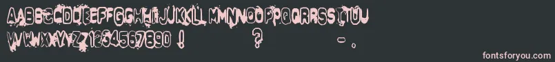 DeltaEcho Font – Pink Fonts on Black Background