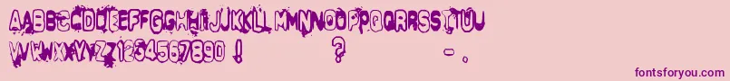 DeltaEcho Font – Purple Fonts on Pink Background
