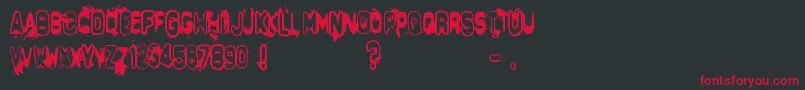 DeltaEcho Font – Red Fonts on Black Background