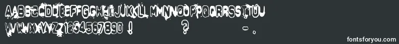 DeltaEcho Font – White Fonts on Black Background