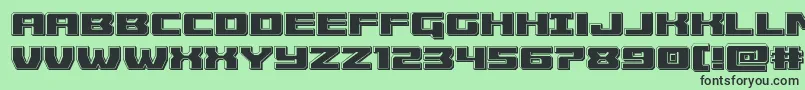 Cruiserfortressbevel Font – Black Fonts on Green Background