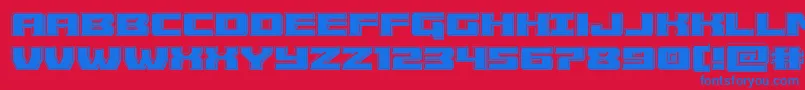 Cruiserfortressbevel-fontti – siniset fontit punaisella taustalla