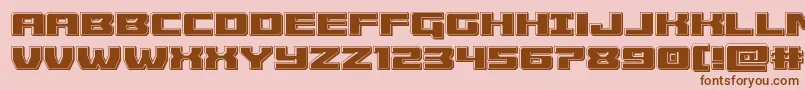 Cruiserfortressbevel Font – Brown Fonts on Pink Background