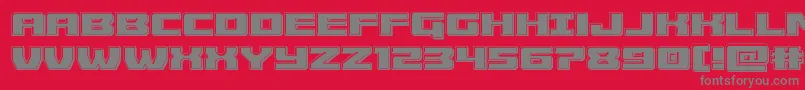 Cruiserfortressbevel Font – Gray Fonts on Red Background