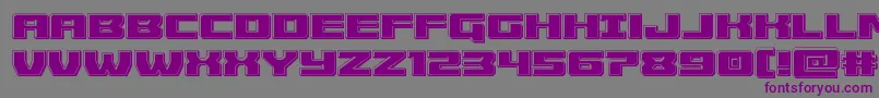Police Cruiserfortressbevel – polices violettes sur fond gris