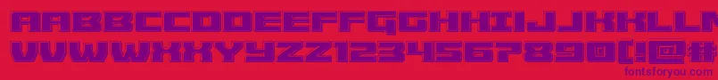 Cruiserfortressbevel Font – Purple Fonts on Red Background