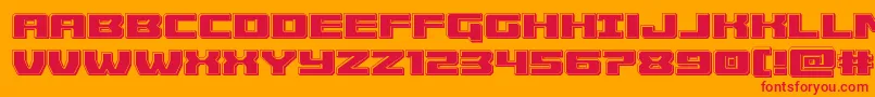 Cruiserfortressbevel Font – Red Fonts on Orange Background