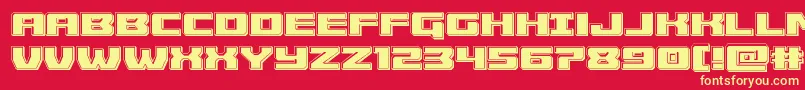 Cruiserfortressbevel Font – Yellow Fonts on Red Background