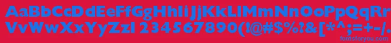 フォントGimletblackssk – 赤い背景に青い文字