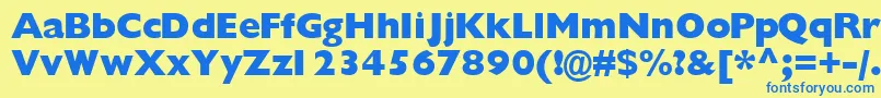 Gimletblackssk Font – Blue Fonts on Yellow Background