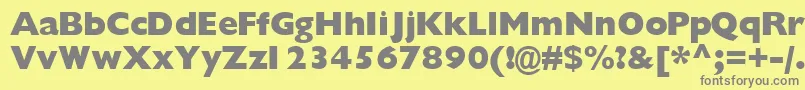 Gimletblackssk Font – Gray Fonts on Yellow Background
