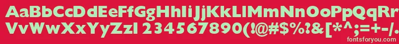 Gimletblackssk Font – Green Fonts on Red Background