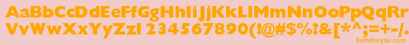 fuente Gimletblackssk – Fuentes Naranjas Sobre Fondo Rosa