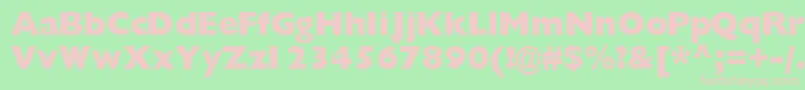 Шрифт Gimletblackssk – розовые шрифты на зелёном фоне