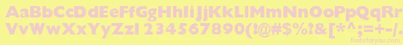 Gimletblackssk Font – Pink Fonts on Yellow Background