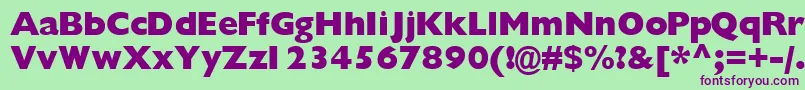 Gimletblackssk Font – Purple Fonts on Green Background