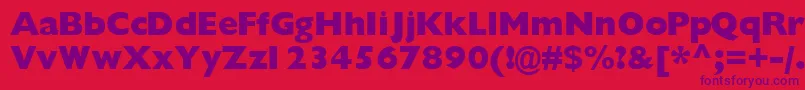 Gimletblackssk Font – Purple Fonts on Red Background