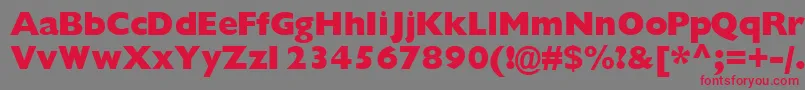 Gimletblackssk Font – Red Fonts on Gray Background