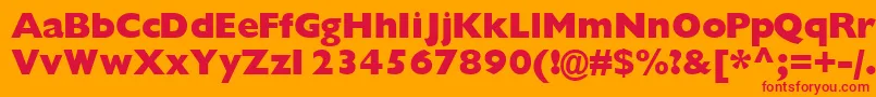Gimletblackssk Font – Red Fonts on Orange Background